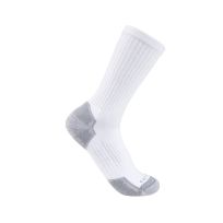 Carhartt Lightweight Cotton Blend Crew Sock, 3-Pack, SC6203, White, Medium