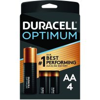 Duracell Optimum Alkaline Batteries, 4-Pack, DUROPT1500B4, AA