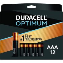 Duracell Optimum Alkaline Batteries, 12-Pack, DUROPT2400B12, AAA