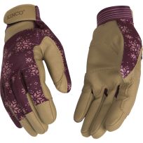 Kinco KincoPro Lined Burgundy Synthetic with Pull-Strap, 2002HKW-M, Burgundy Snowflake Print, Medium