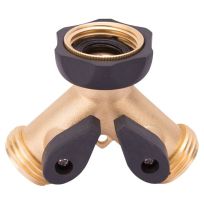 Landscapers Select Brass "Y" Connector With Shut-Off, GB9105A3L