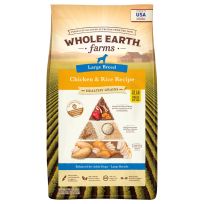 Whole Earth Farms Healthy Grains Dry Dog Food, Large Breed Chicken and Rice Recipe, 8863441, 37 LB Bag