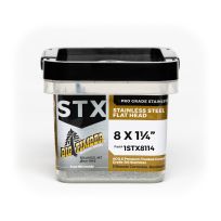 BIG TIMBER® 316 Stainless T-20 Flat Head Wood Screw, 215-Count Bucket, 1STX8114, 8 x 1-1/4 IN