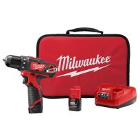 Milwaukee Tool M12 3/8 IN Drill/Driver Kit, 2407-22
