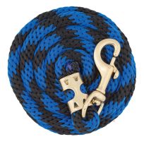 WEAVER LEATHER™ Value Lead Rope with Brass Plated 225 Snap, 35-2155-T24, Blue / Black, 5/8 IN x 8 FT