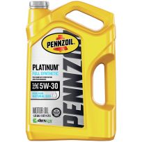 PENNZOIL Motor Oil Platinum Full Synthetic SAE 5W-30, 550046126, 5 Quart