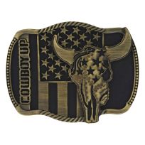 Montana Silversmiths Cowboy Up Strength In Heritage Attitude Belt Buckle, A713C