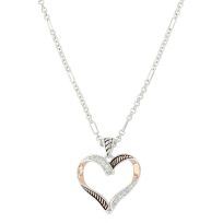 Montana Silversmiths Facets of Love Rose Gold Heart Necklace, NC3979RG