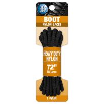 Shoe Gear Boot Laces Round, 1N312-32, Black, 72 IN