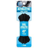 Shoe Gear Oval Athletic Laces, 1N340-25, Black, 45 IN