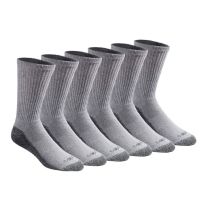 Dickies DRI-TECH Crew Socks, 6-Pack, I11750-020, Grey, 6 - 12