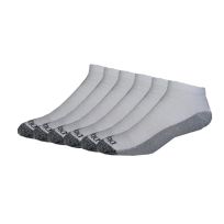 Dickies DRI-TECH No Show Socks, 6-Pack, I62001-100, White, 6 - 12