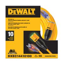 DEWALT Lighted Locking SJTW Extension Cord, 10/3, DXEC14410100, 100 FT