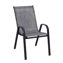 Backyard Expressions Patio Stack Chair, 909606, Heathered Gray