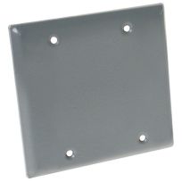 Bell Blank Cover, Two Gang, Grey Shrinkwrapped, 5175-0