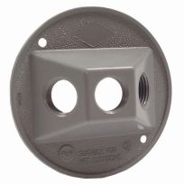 Bell Lampholder, 3 Hole, Round, Grey Shrinkwrapped, 5197-0