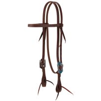 WEAVER EQUINE™ ProTack Browband Headstall, 10036-00-06, Oiled Harness Leather, Average