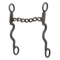 WEAVER EQUINE™ ProSeries Sweet Iron Chain Bit, 25000-04, Buffed Black, 8-1/4 IN