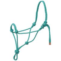 WEAVER LEATHER™ Diamond Braided Rope Halter, 35-7799-R16, Teal / Gray / Orange