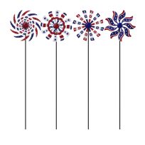 Alpine Patriotic Windmill Garden Stake, Assorted, QYY248A-301
