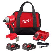 Milwaukee Tool M18™ Compact Brushless 1/4 IN Hex Impact Driver Kit, 3650-22CT