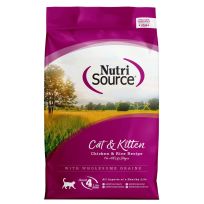 Nutri Source Chicken and Rice Formula Dry Cat & Kitten Food, 3223009, 6.6 LB Bag