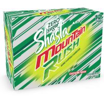 Shasta Zero Sugar Mountain Rush Soda, 12-Pack, 01021810, 12 OZ