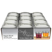 Country Classics™ Quilted Glass Jelly Jar, 12-Pack, CCCJ-104-12PK, 4 OZ
