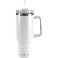 Green Canteen™ Double Wall Stainless Steel Vacuum Bottle, DWSST-240-WH, White, 40 OZ