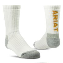 Ariat® Kid's Cotton Crew Sock, 2-Pack