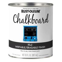 RUST-OLEUM Chalkboard Writable / Erasable Finish Water Based Paint, 301450, Black, 30 OZ