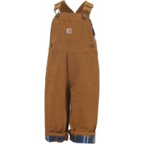Carhartt Boy's Loose Fit Canvas Flannel Lined Bib Overall