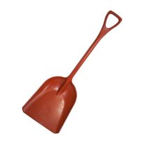 Bully Tools One-Piece Poly Scoop Shovel with D-Grip Handle, 92802, Terra Cotta Red, 42 IN