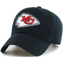 NFL Chiefs Cleanup Washed Cotton Cap, JT77, Black, One Size Fits Most