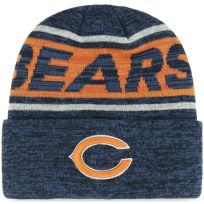 NFL Bears Bitter Cuffed Knit Hat, JU12, Navy, One Size Fits Most