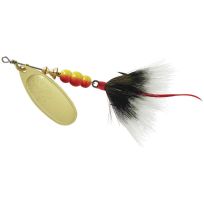 Mepps Aglia In-Line Spinner with Dressed Treble, B4ST G-G, Gold / Gray, 1/3 OZ