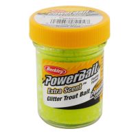 Berkley PowerBait® Glitter Trout Bait Dough, Chartreuse, 1004946