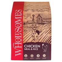 WHOLESOMES™ Chicken Meal & Rice Dry Dog Food, 408-352-15, 40 LB Bag