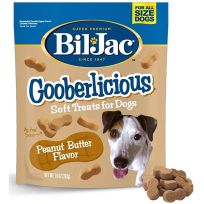 Bil-Jac Gooberlicious Soft Dog Treats, Peanut Butter Flavor, 404-042-15, 10 OZ Pouch