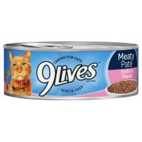 9Lives Wet Cat Food, Meaty Pate Seafood Platter, 411-568-15, 5.5 OZ Can