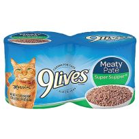 9Lives Wet Cat Food, Meaty Pate Super Supper, 4-Pack, 411-564-15, 5.5 OZ Can