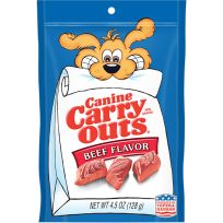 Canine Carry Outs® Beef Flavor Dog Treats, 411-704-15, 4.5 OZ Bag