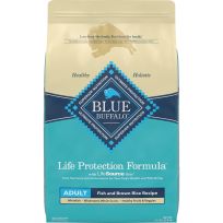 BLUE BUFFALO™ Life Protection Formula® Natural Adult Dry Food with  Fish & Brown Rice Recipe, 800166, 15 LB Bag