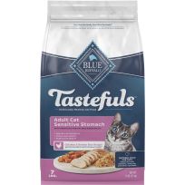 BLUE BUFFALO™ Tastefuls™ Sensitive Stomach Natural Adult Dry Cat Food with Chicken & Brown Rice Recipe, 800361, 7 LB Bag