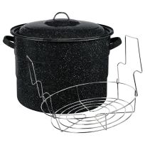 GRANITE-WARE® Enamel Water Bath Canner with lid & Jar Rack, 319814, 21.5 Quart