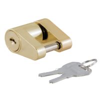 CURT® Coupler Lock (1/4 IN Pin, 3/4 IN Latch Span, Padlock, Brass-Plated), 23022