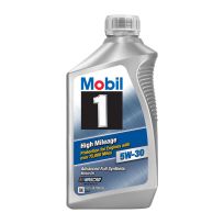 Mobil 1™ High Mileage - Full-Synthetic Motor Oil, SAE 5W-30, 103767, 1 Quart