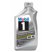 Mobil 1™ Full-Synthetic Motor Oil, SAE 0W-40, 112628, 1 Quart