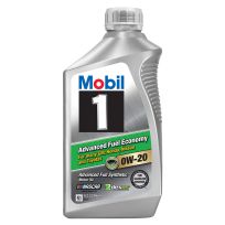 Mobil 1™ Full-Synthetic Motor Oil, SAE 0W-20, 124184, 1 Quart