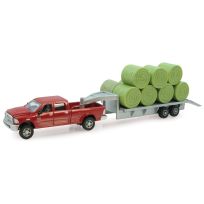 ERTL Ram Pick-up with Trailer & Bales, 1:64, 14855